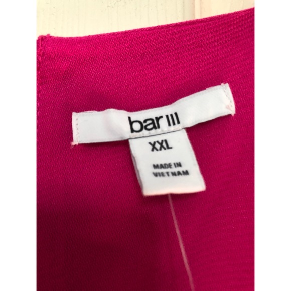 Bar III Zip-Back Halter Cutout Tank Top (XXL, Pink Bon Bon) NWT - Picture 5 of 5